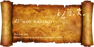 Ősze Kazimir névjegykártya